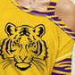 Tiger Graphic Asymmetrical Neck Long Sleeve T-Shirt