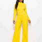 SavannahJayJumpers Long Sleeve Mock Neck Wide Leg Jumpsuit