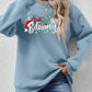 CHRISTMAS THEMED Letter Graphic Long Sleeve Sweatshirt