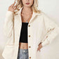 Collared Neck Button Down Jacket
