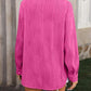 Button Up Dropped Shoulder Shirt