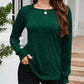 LoveByHannah Texture Round Neck Long Sleeve Knit Top