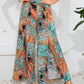 Full Size Printed Split Wide Leg Long Pants