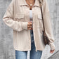 Pocketed Button Up Dropped Shoulder Jacket