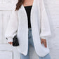 Open Front Dropped Shoulder Longline Cardigan