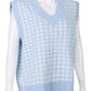 Houndstooth V-Neck Sweater Vest