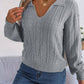 TrendiStyles Johnny Collar Drop Shoulder Sweater 🦋