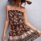 Bohemian Frill Trim Strapless Dress