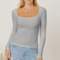 Square Neck Long Sleeve T-Shirt