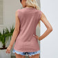 Contrast Eyelet V-Neck Tank