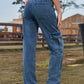 SassyDenim Full Size High Waist Cargo Jeans
