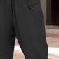 SeaKnickers Button Detail Elastic Waist Pocket Black Pants