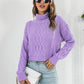 Turtleneck Dropped Shoulder Sweater