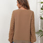 Full Size Swiss Dot Balloon Sleeve Blouse