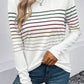 Striped Round Neck Long Sleeve T-Shirt