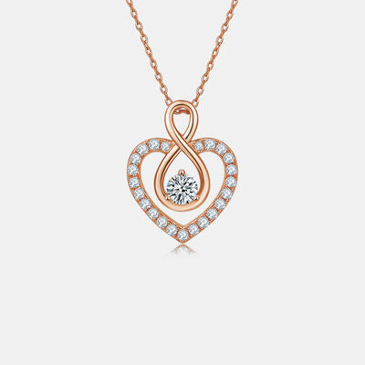 1 Carat Moissanite 925 Sterling Silver Heart Shape Necklace 💜