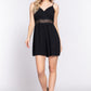 ACTIVE BASIC Waist Lace Trim Cami Romper