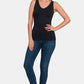 Zenana Round Neck Wide Strap Tank