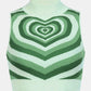 Heart Mock Neck Sweater Vest