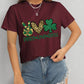 PEACE LOVE IRISH Round Neck Short Sleeve T-Shirt