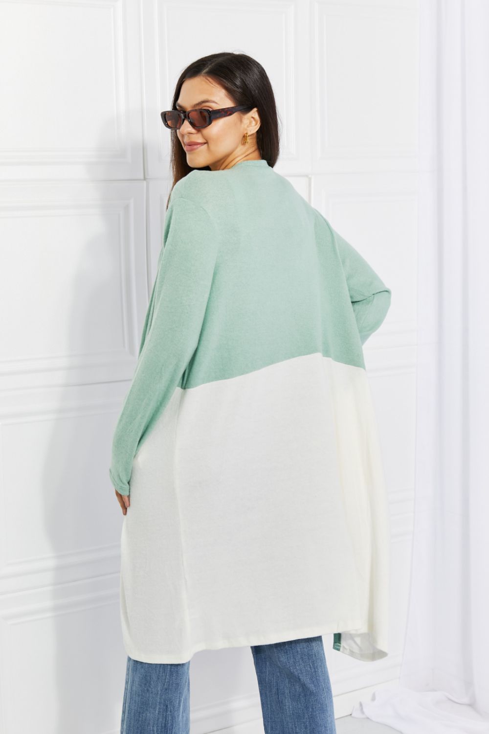 Culture Code Until You Came Color Block Duster Cardigan *