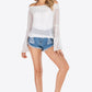 Swiss Dot White Off-Shoulder Blouse