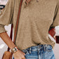 Round Neck Three-Quarter Sleeve Top