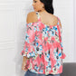 Women's Sew In Love Full Size Fresh Take Floral Short Sleeve Cold-Shoulder Top