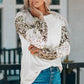 Leopard Round Neck Dropped Shoulder T-Shirt