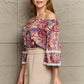 Off Shoulder Bohemian Style Blouse