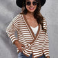 Women's Isla Striped V-Neck Knit Top