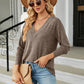 Full Size V-Neck Long Sleeve T-Shirt