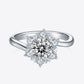 Women's 1 Carat Moissanite 925 Sterling Silver Cluster Ring