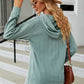 Full Size Cable-Knit Long Sleeve Hoodie