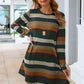 Women's Candida Striped Round Neck Long Sleeve Dress