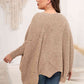 Plus Size Round Neck Batwing Sleeve Sweater