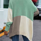 Color Block Long Sleeve Cardigan