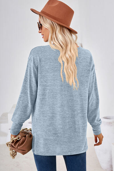 V-Neck Dropped Shoulder T-Shirt