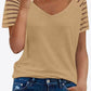 Full Size V-Neck Raglan Sleeve Tee