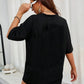 Letter Graphic Round Neck Half Sleeve T-Shirt