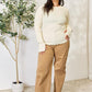 Culture Code Full Size Ribbed Round Neck Long Sleeve Top