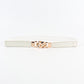 Women's Zinc Alloy Buckle Elastic PU Belt