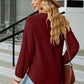 V-Neck Long Sleeve Blouse