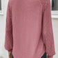 Heathered Round Neck Long Sleeve T-Shirt