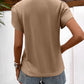 Malibu Dreams Women's Strappy V-Neck Petal Sleeve Top