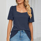 Square Neck Short Sleeve T-Shirt