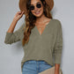 Beauteous Dropped Shoulder High-Low Waffle-Knit Top