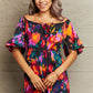 Pretty Mix Printed Tied Flounce Sleeve Romper