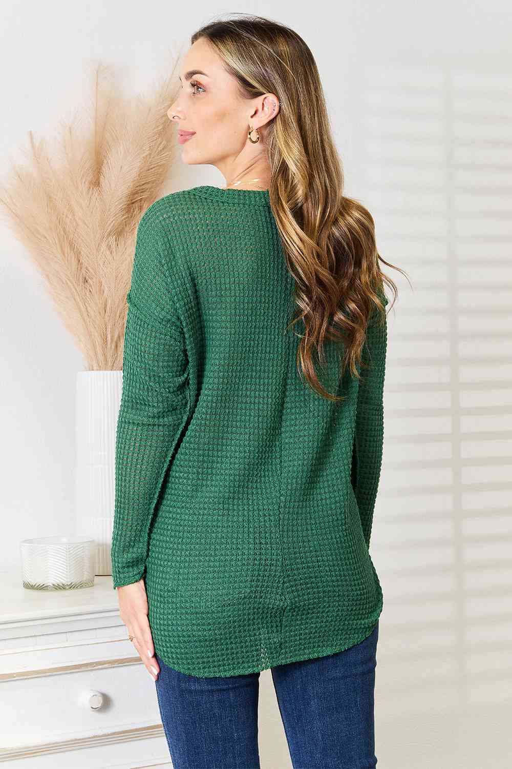 Culture Code Full Size Scoop Neck Patch Pocket Top *