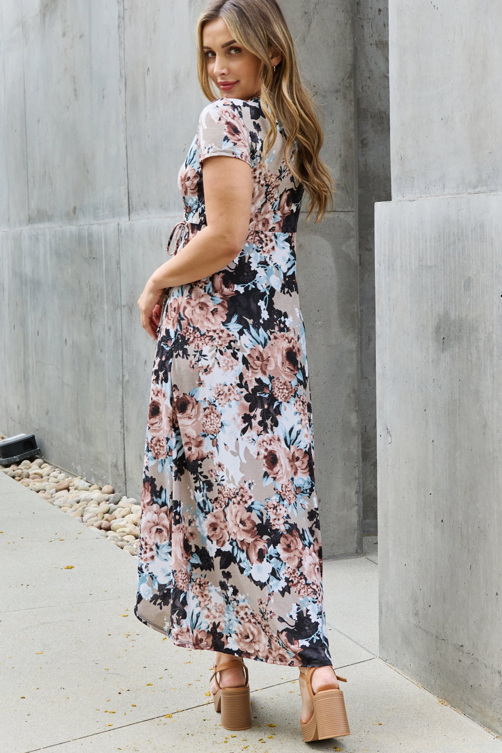 Heimish Give Me Roses Full Size Floral Maxi Wrap Dress *
